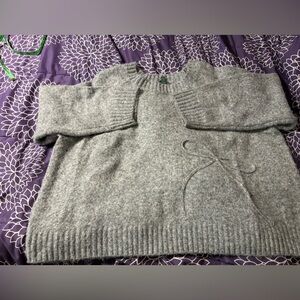 Terra & Sky gray bow sweater in 4X, NWT